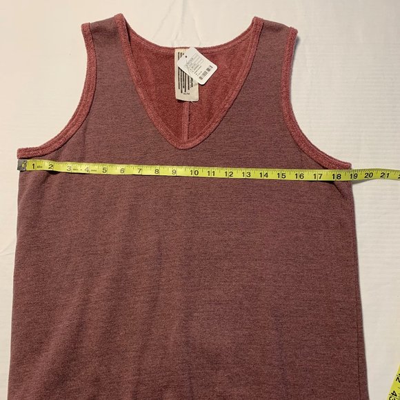 Free People V Neck Terry Cloth Peplum Tank Tunic - Picture 5 of 7